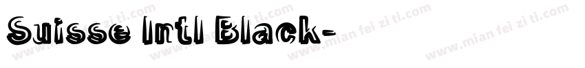 Suisse Intl Black字体转换